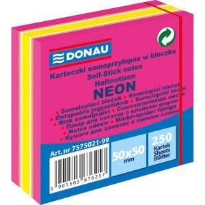 Αυτοκόλλητα χαρτάκια σημειώσεων DONEU 50x50mm Neon